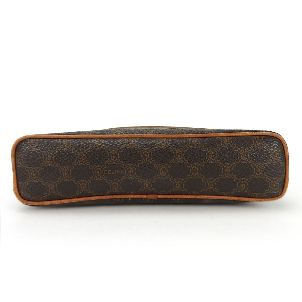 CELINE Pouch PVC, Leather Brown Macadam Women