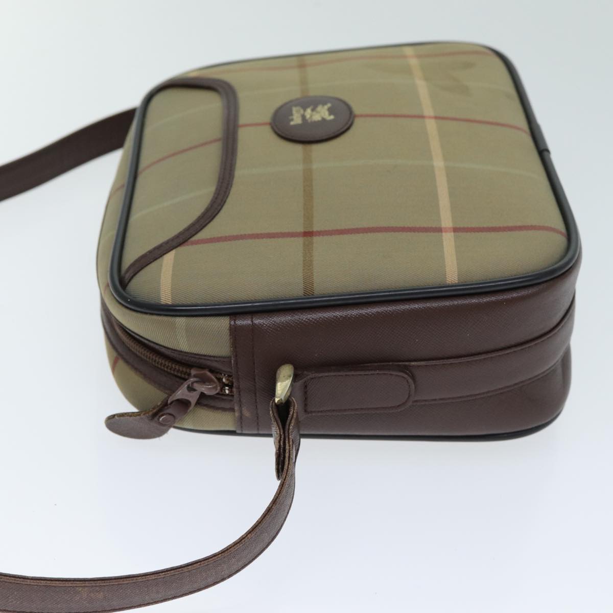 Luxury BurberrySs Nova Check Shoulder Bag Canvas Beige Auth 81656