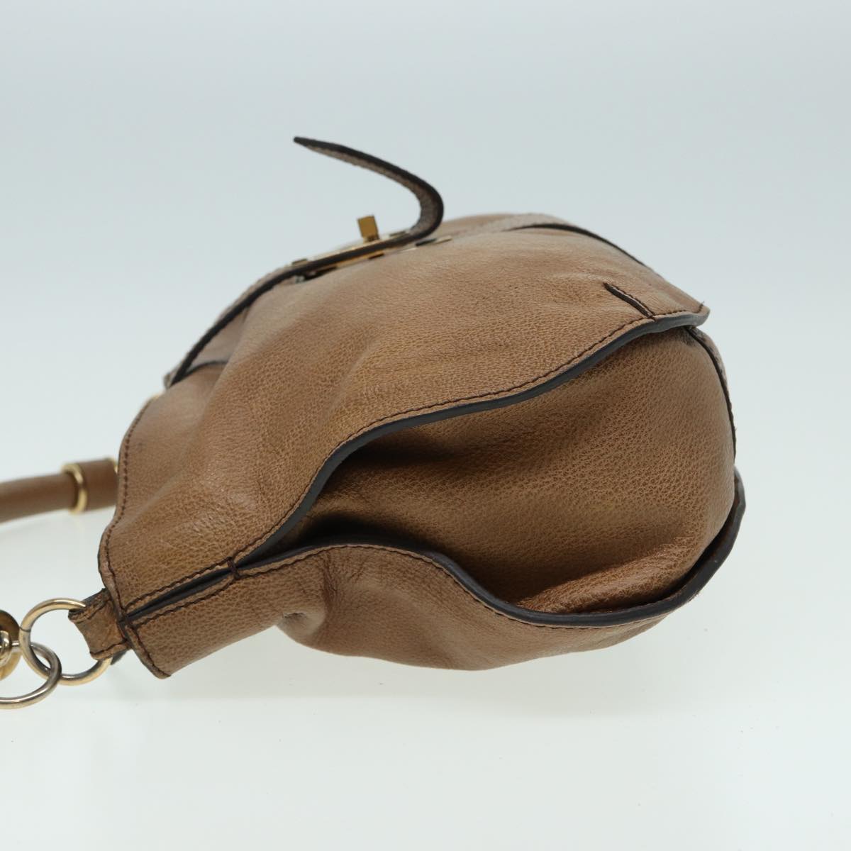 Luxury Burberry Shoulder Bag Leather 2way Brown Auth 81678