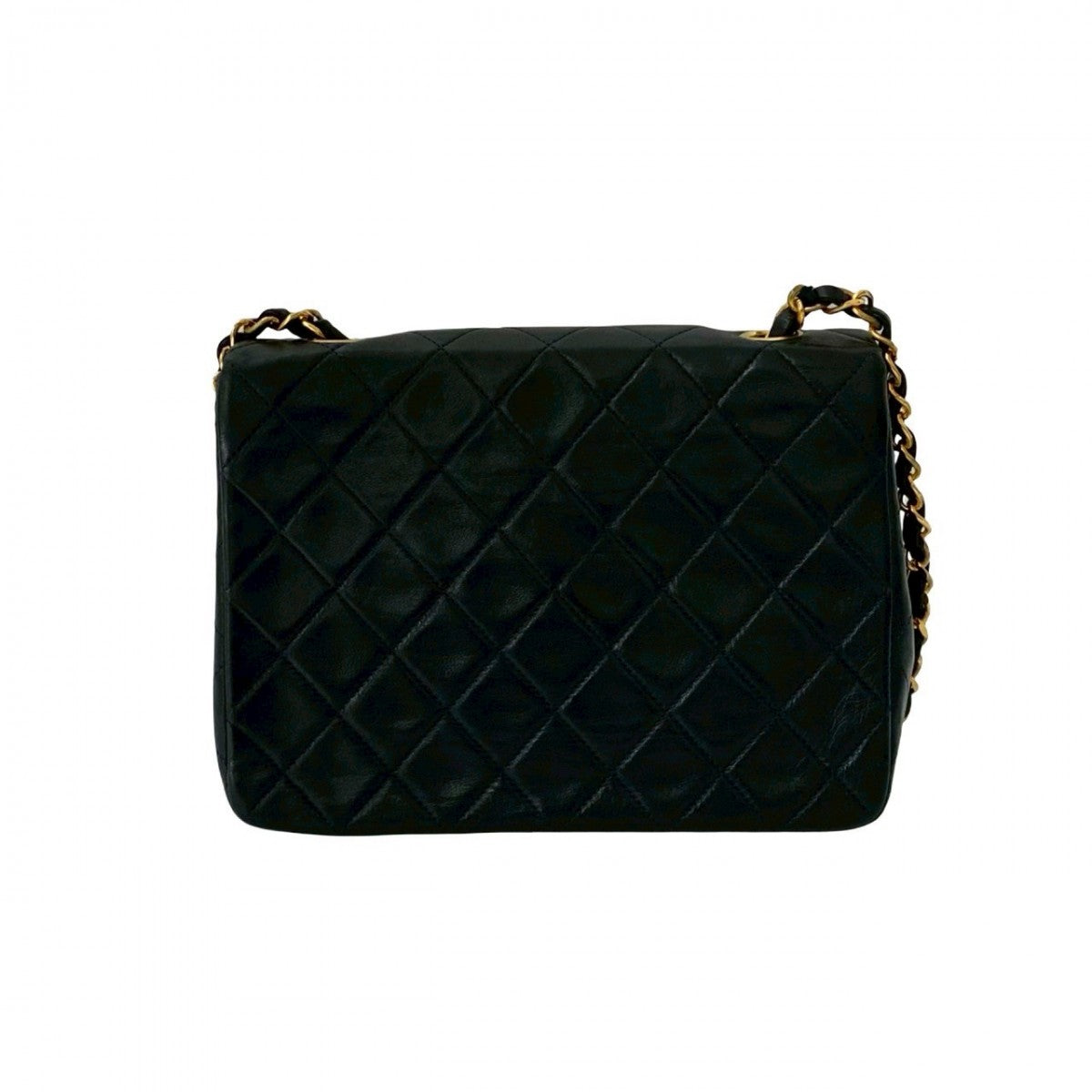 CHANEL Shoulder Bag lambskin Navy Matrasse
