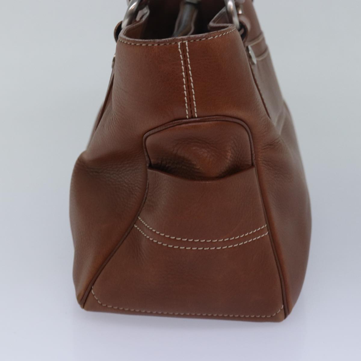 Luxury CELINE Hand Bag Leather Brown 82689