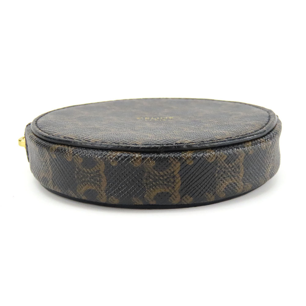 CELINE Coin case 10D222BQ3.38NO PVC, Leather black Triomphe Women