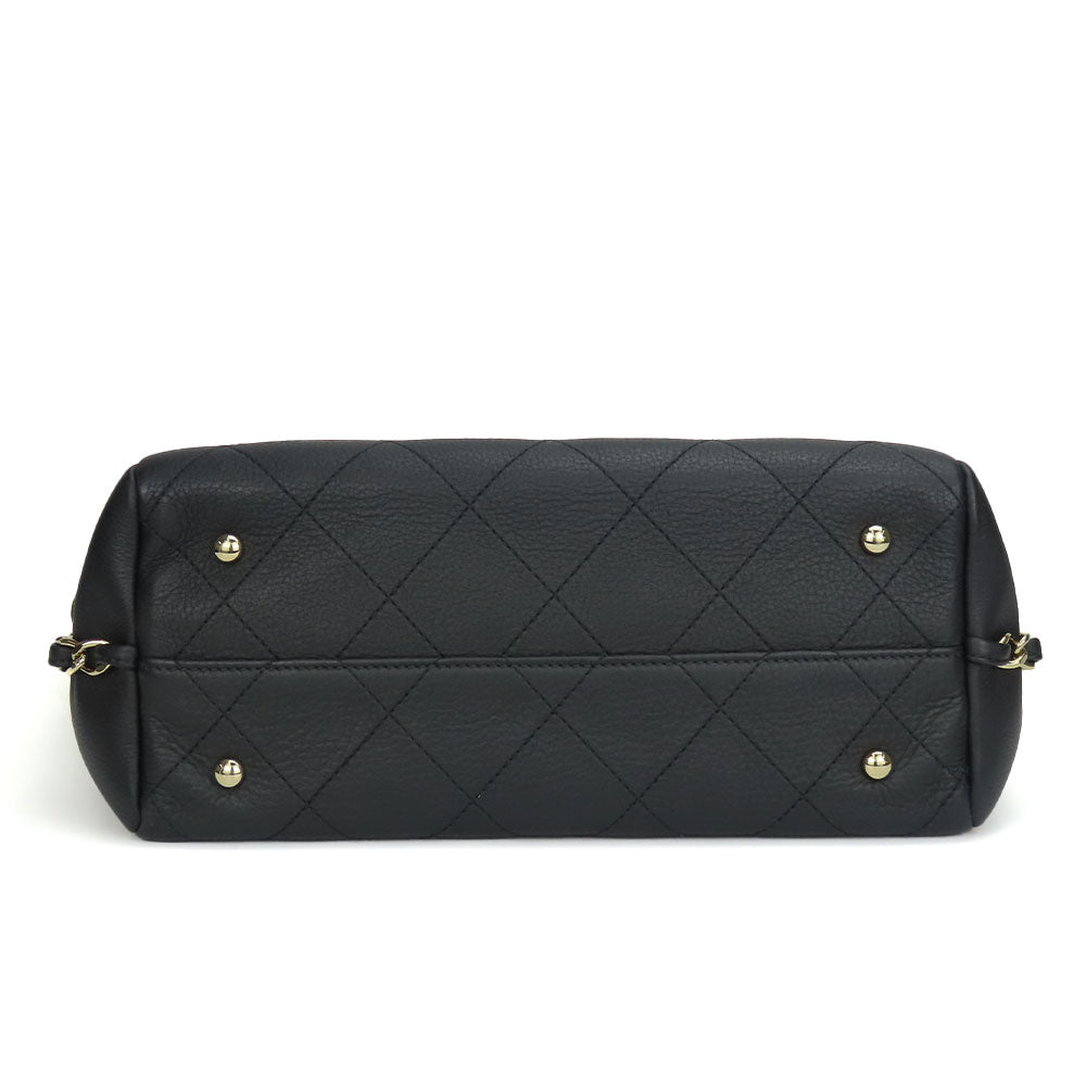 CHANEL Handbag AS0355 Calfskin black Matrasse Small shopping bags