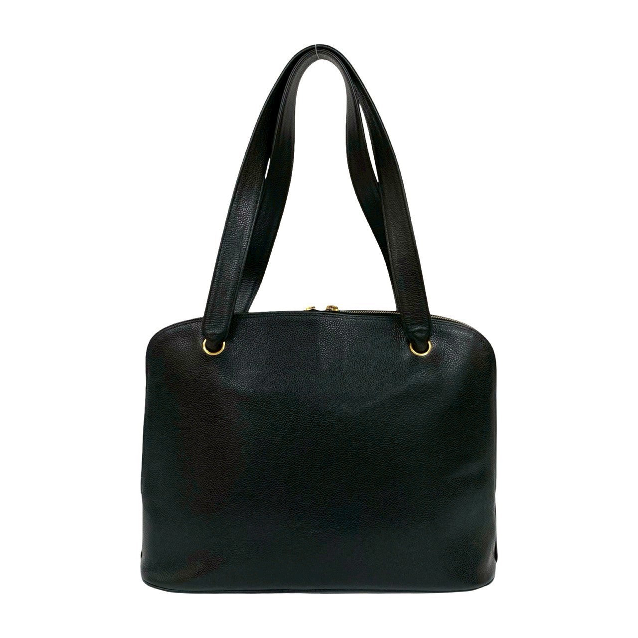 CHANEL Shoulder Bag Matt caviar skin black