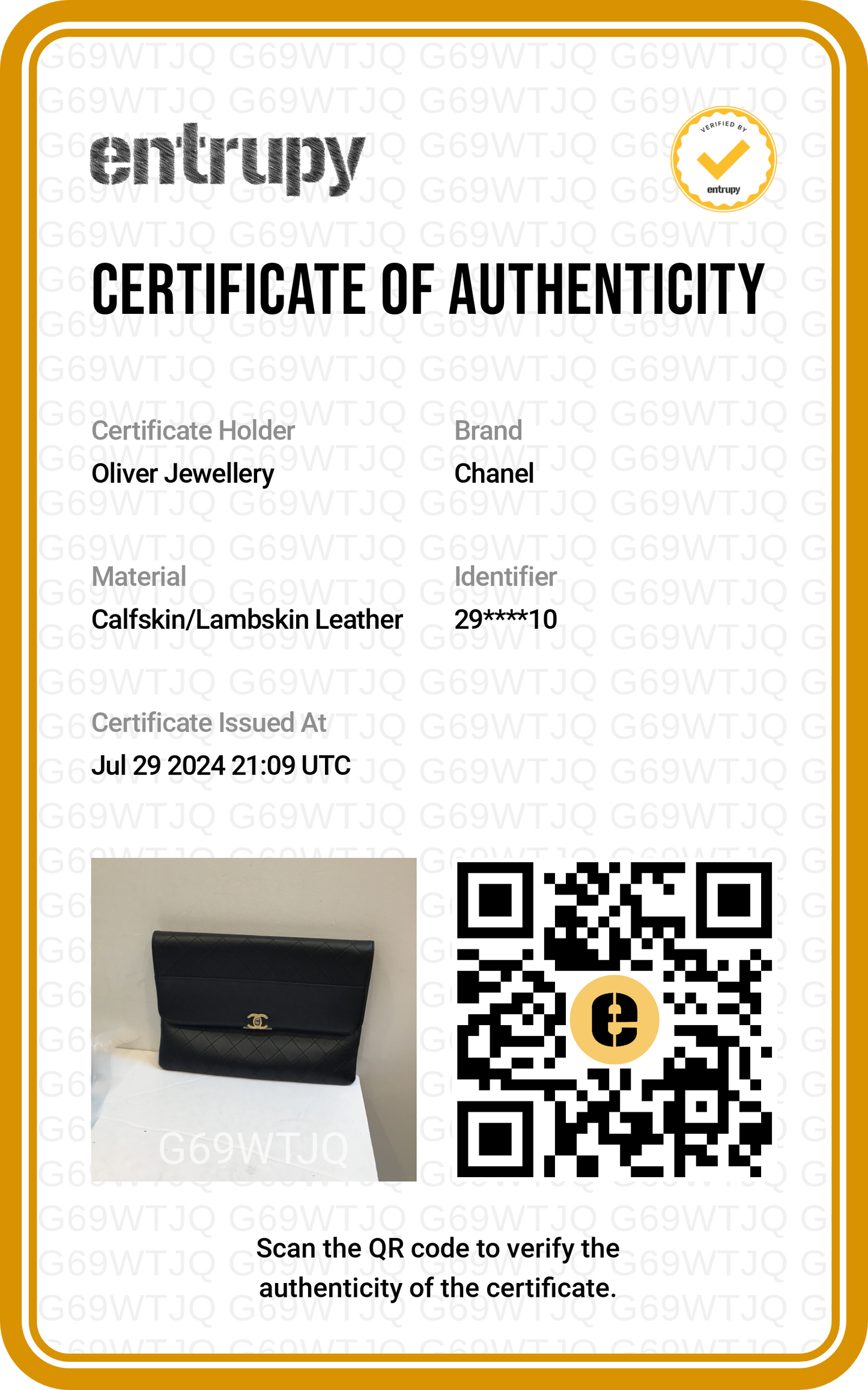 Chanel Black Quilted Calfskin Leather CC Clutch