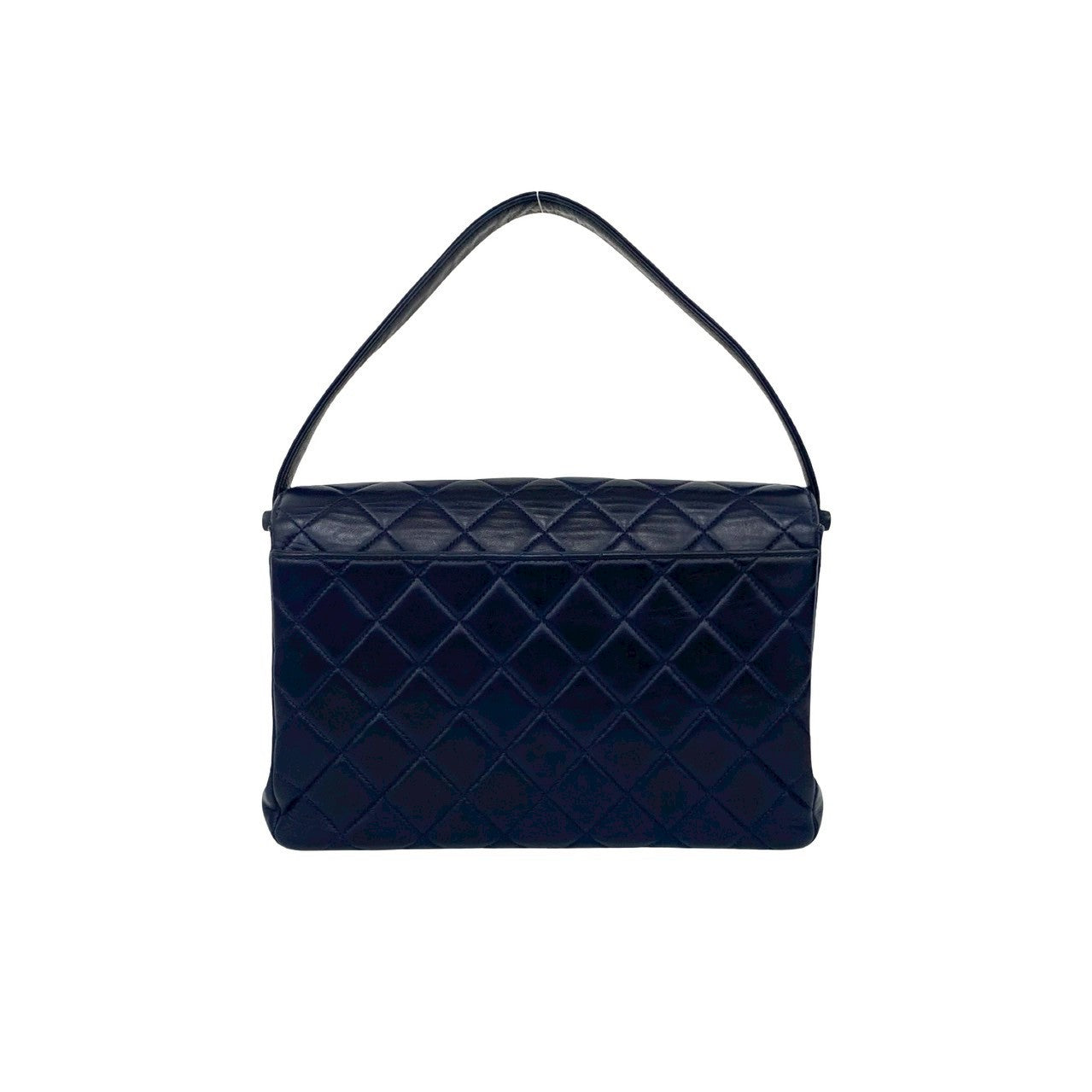 CHANEL Handbag lambskin Navy Matrasse