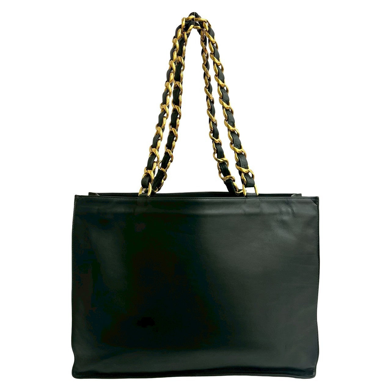 CHANEL Tote Bag lambskin green