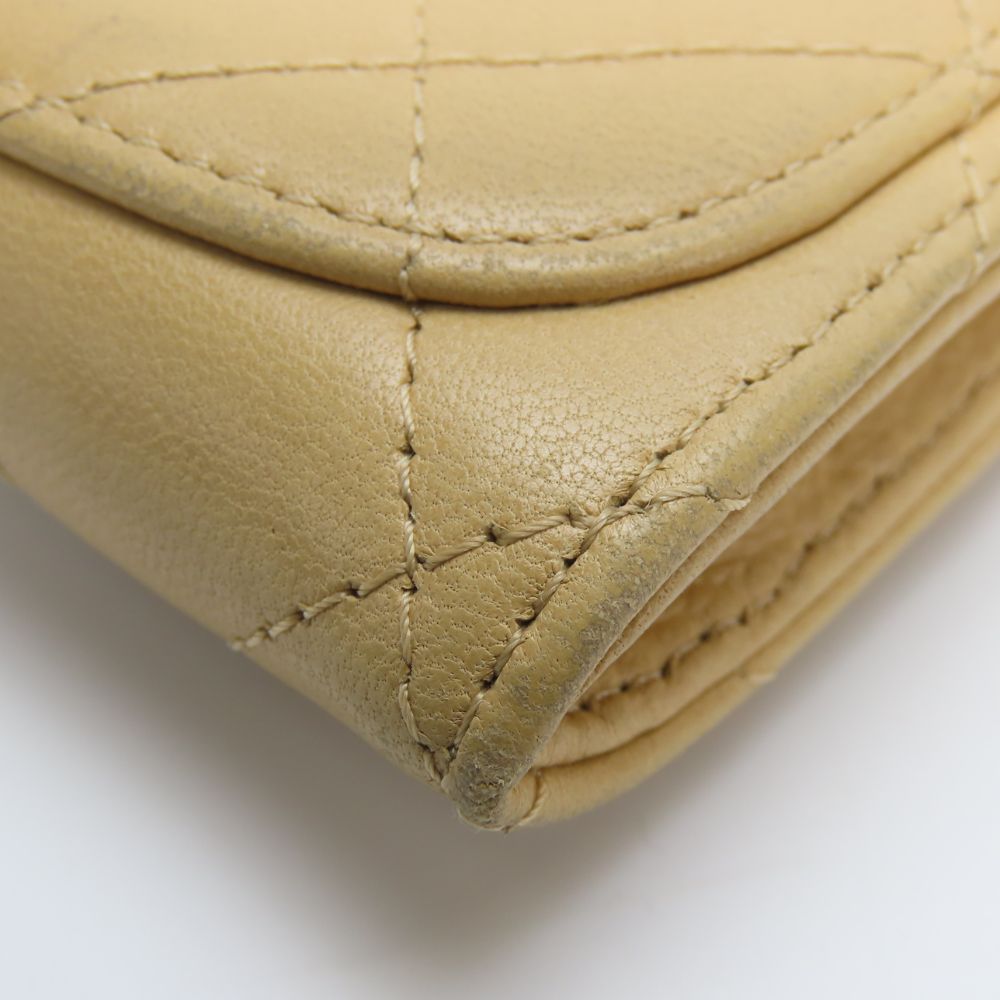 CHANEL Coin case lambskin beige Timeless classic Women