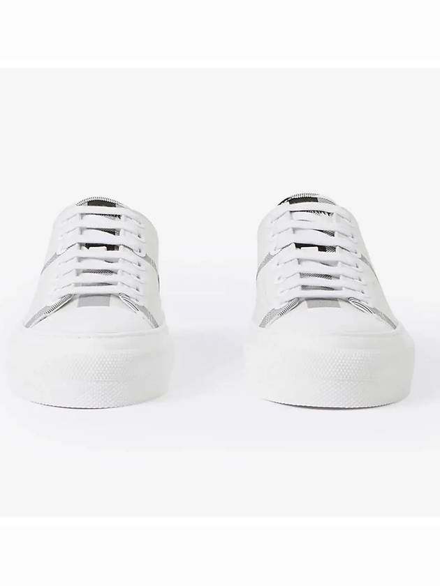 Luxury Burberry Check Cotton Low Top Sneakers Black White