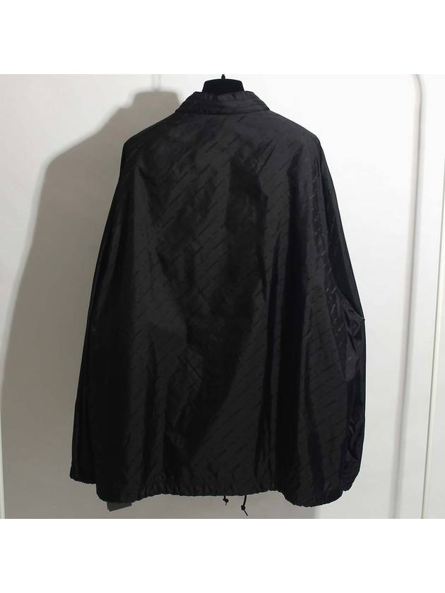 Luxury Balenciaga Trending 2025 Men's All-Over Logo Rain Jacket Black