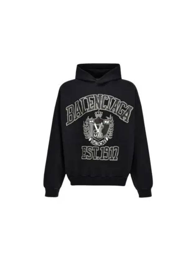 Luxury Balenciaga Trending 2025 DIY College Medium Fit Hoodie Black