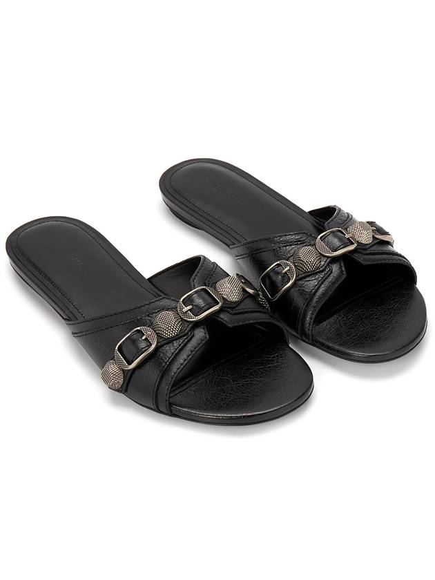 Luxury Balenciaga Trending 2025 Cagole Flat Slipper Black
