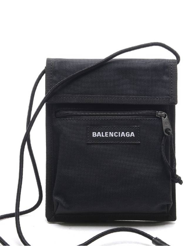 Luxury Balenciaga Trending 2025 Logo Nylon Cross Bag Black