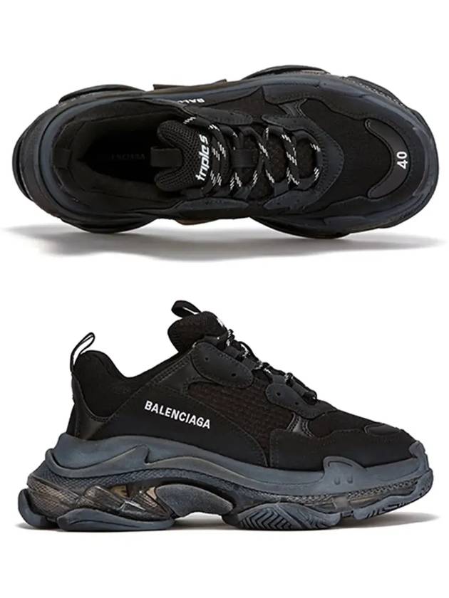 Luxury Balenciaga Trending 2025 Triple S Sneakers Clear Sole Black