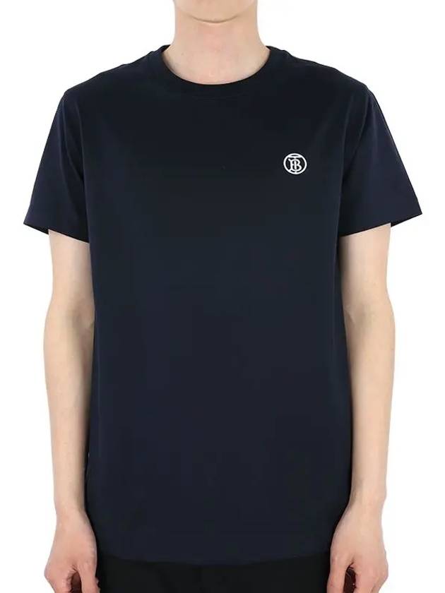 Luxury Burberry TB Embroidered Short Sleeve T-shirt Navy