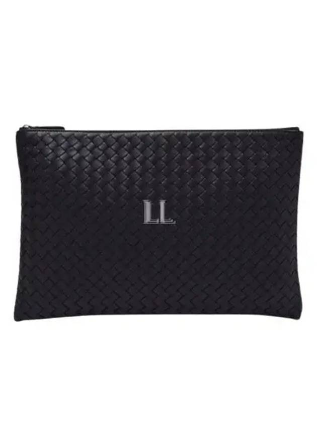 Luxury Bottega Veneta Intrecciato Clutch Bag Black
