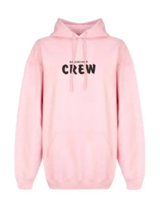 Luxury Balenciaga Trending 2025 Crew Logo Print Oversized Hoodie Pink