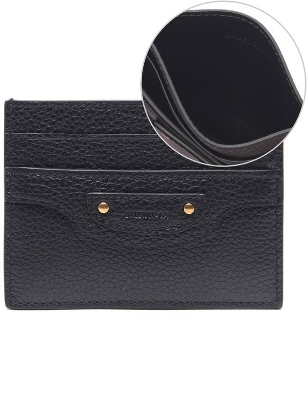 Luxury Balenciaga Trending 2025 Neo Classic Card Wallet Black
