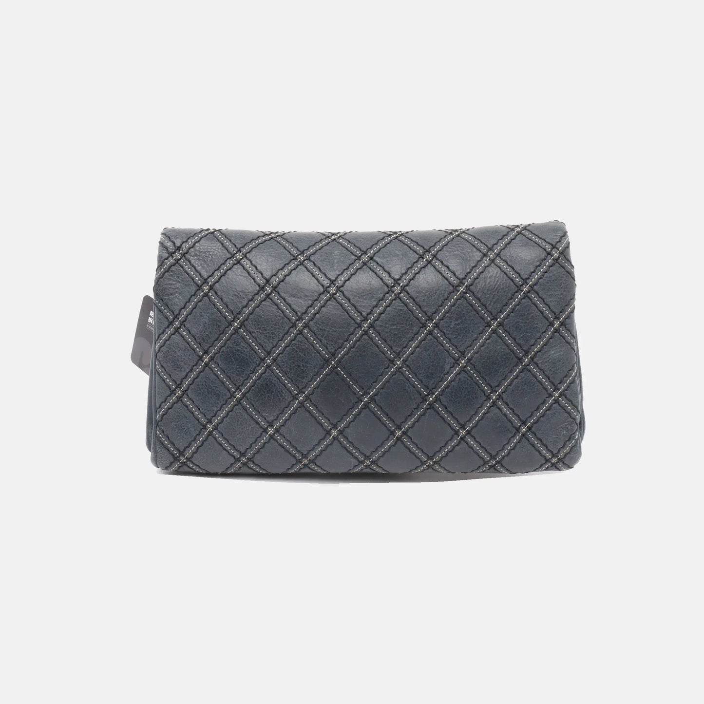 Chanel Classic Flap 2014 Medium Navy Fabric Diamond Quilting Crossbody Bag
