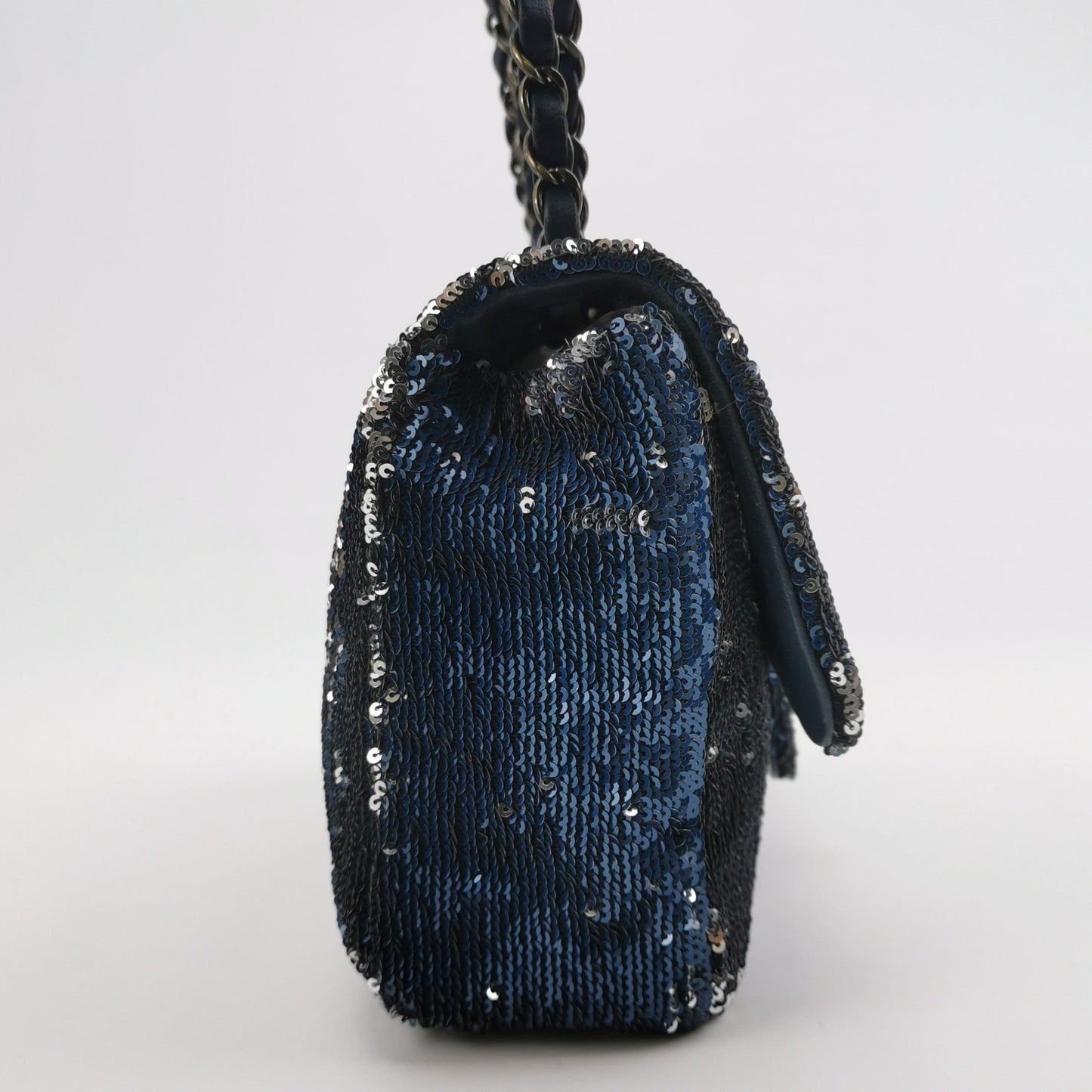 Chanel Coco Cuba Flap Bag Medium Navy Sequins