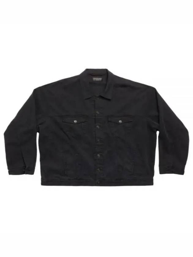 Luxury Balenciaga Trending 2025 Back Taped Denim Jacket Black