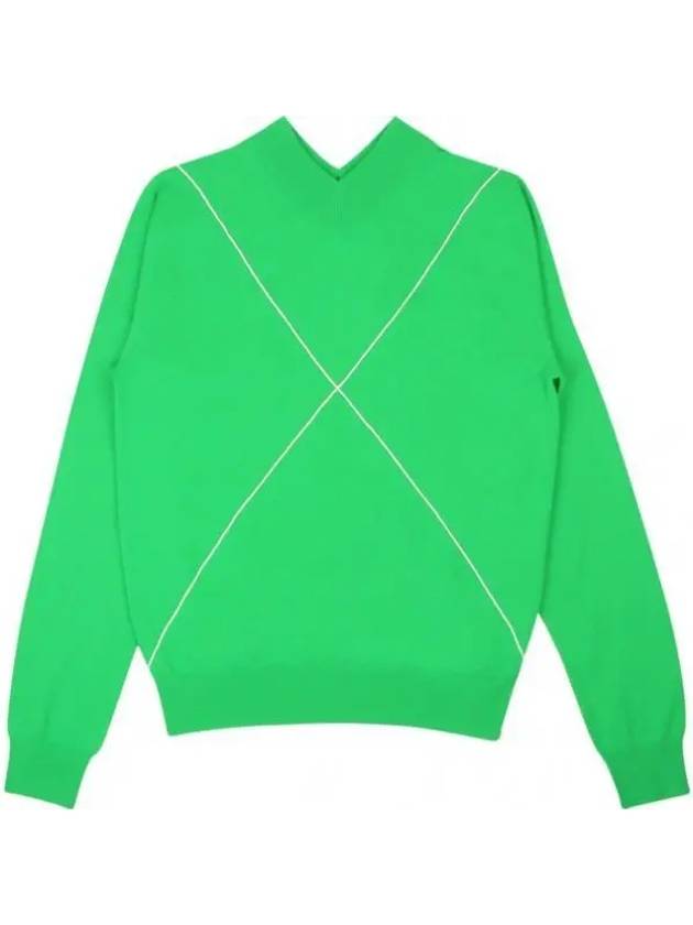 Luxury Bottega Veneta Contrast Stitch Wool Knit Top Paraket
