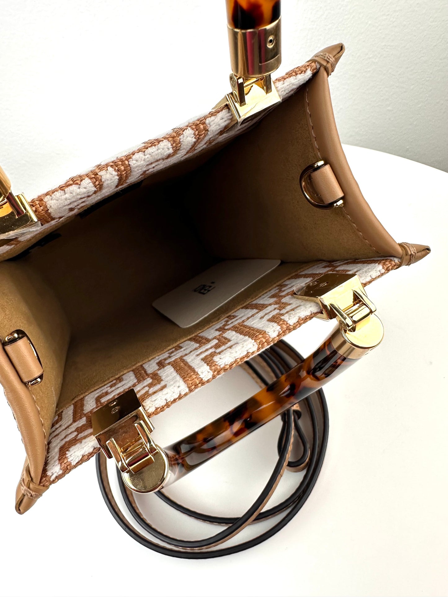 Fendi Mini Sunshine Shopper Raffia bag