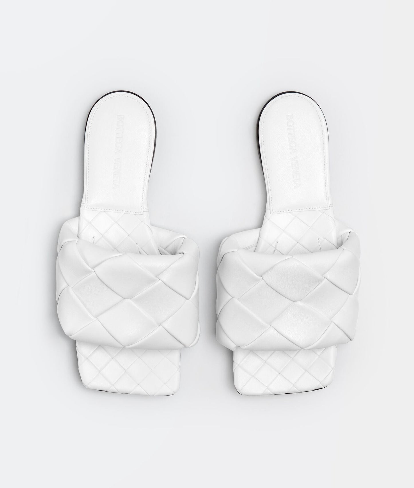 BOTTEGA VENETA LIDO NAPPA LEATHER FLAT MULES