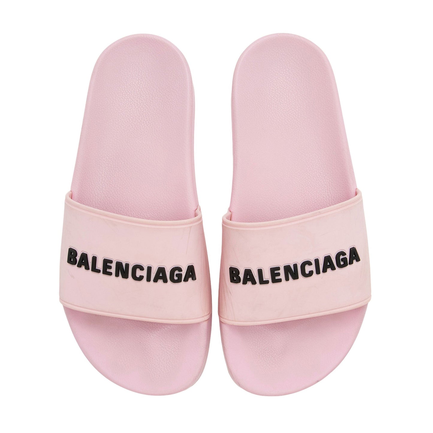 Luxury Balenciaga Trending 2025 Rubber Logo Slides - Size 7 / 37 (SHF-QYLkMZ)
