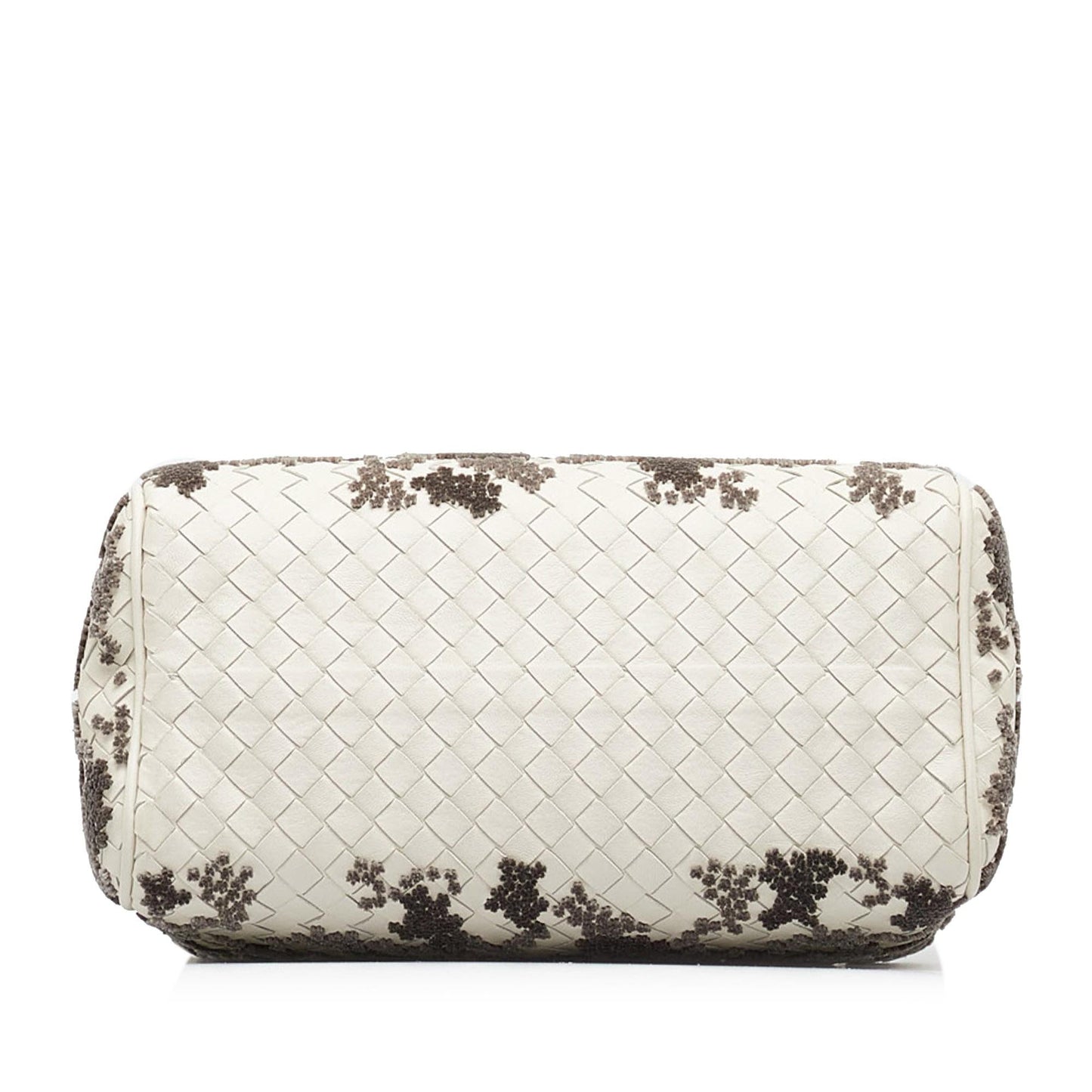 Luxury Bottega Veneta In Mist Intrecciato Flocked Velvet Bouquet Duffel Bag (SHG-4thL80)