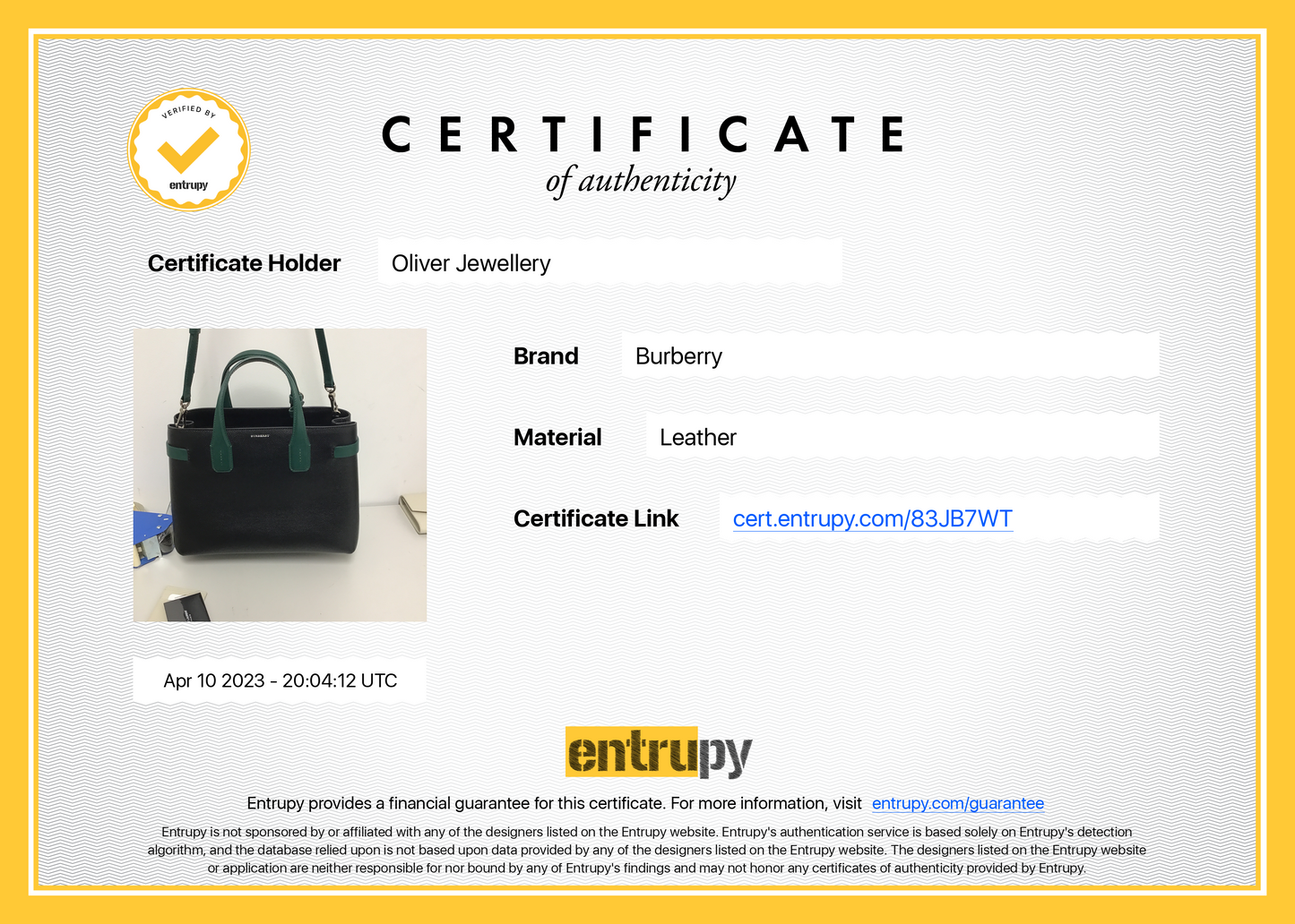 Burberry Bi-Color Leather Medium Banner Tote