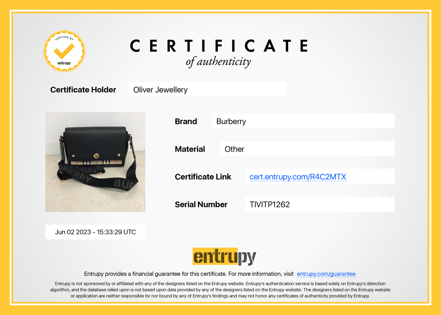 Burberry Black Calfskin Vintage Check Note Crossbody Bag