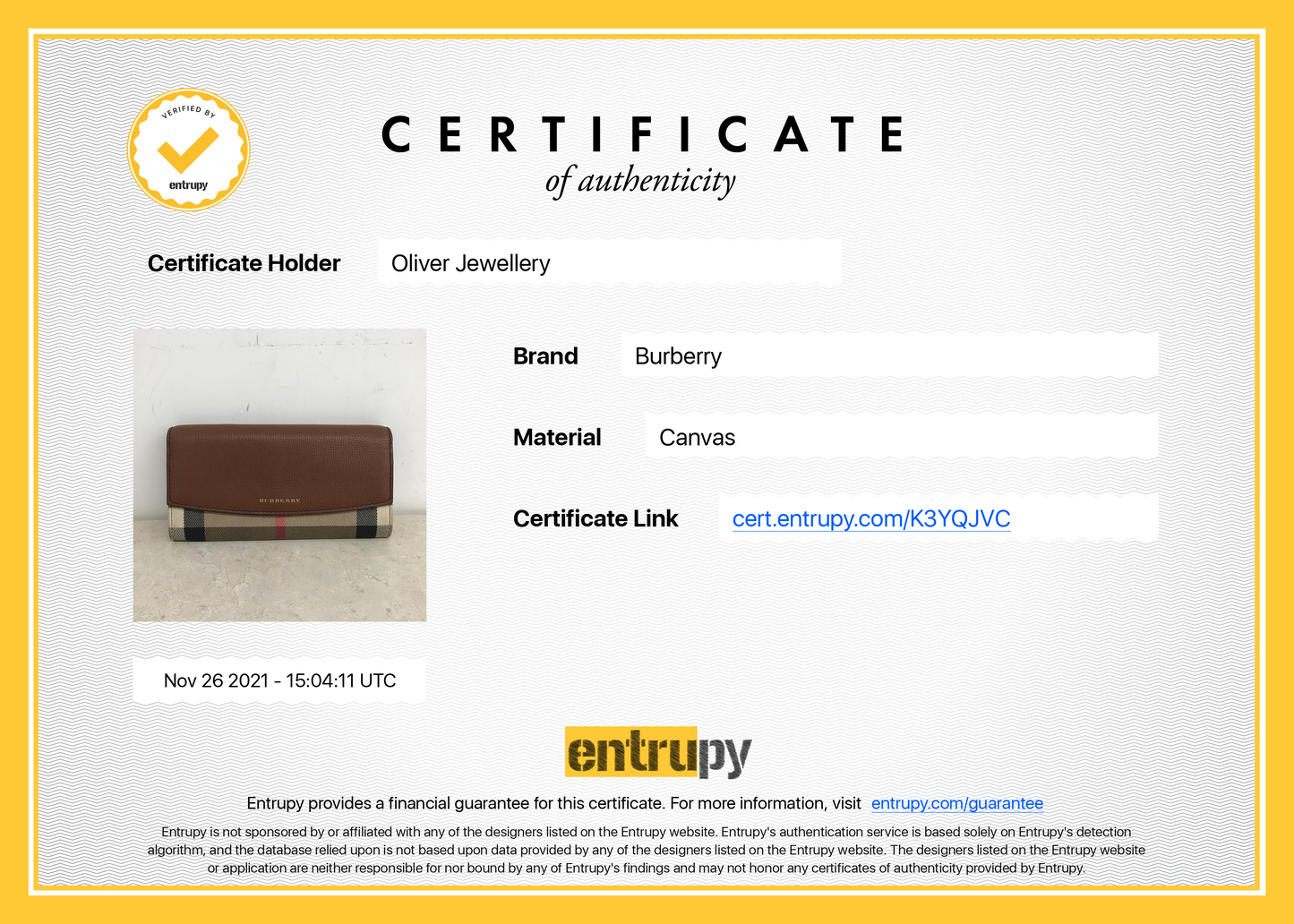 Burberry Leather Trim House Check Continental Wallet