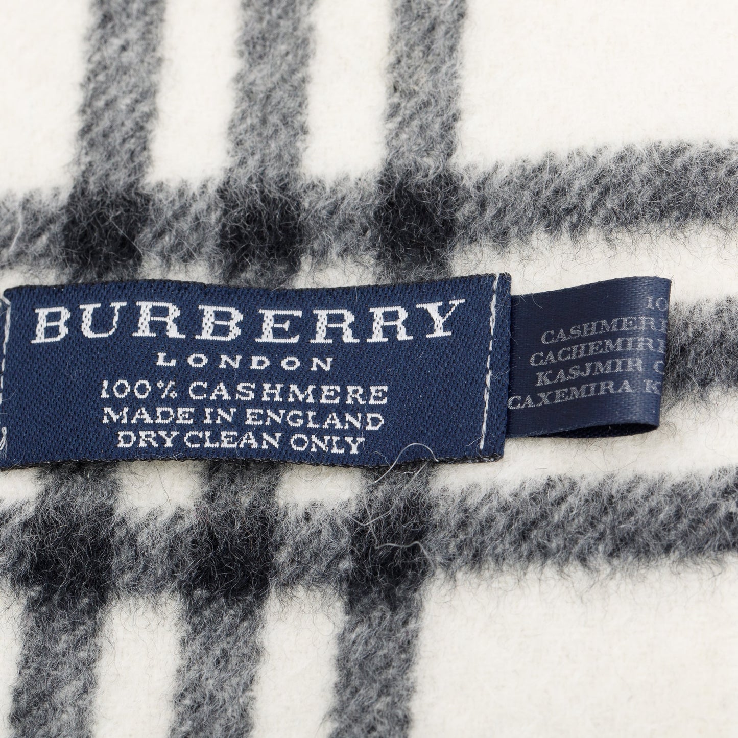 Burberry Neutral Multicolor House Check Cashmere Scarf
