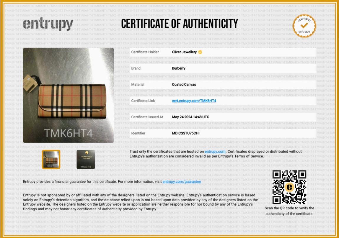 Burberry Vintage Check Halton Continental Wallet