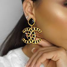 CHANEL CC ALONG THE NILE CLIP ON EARRINGS