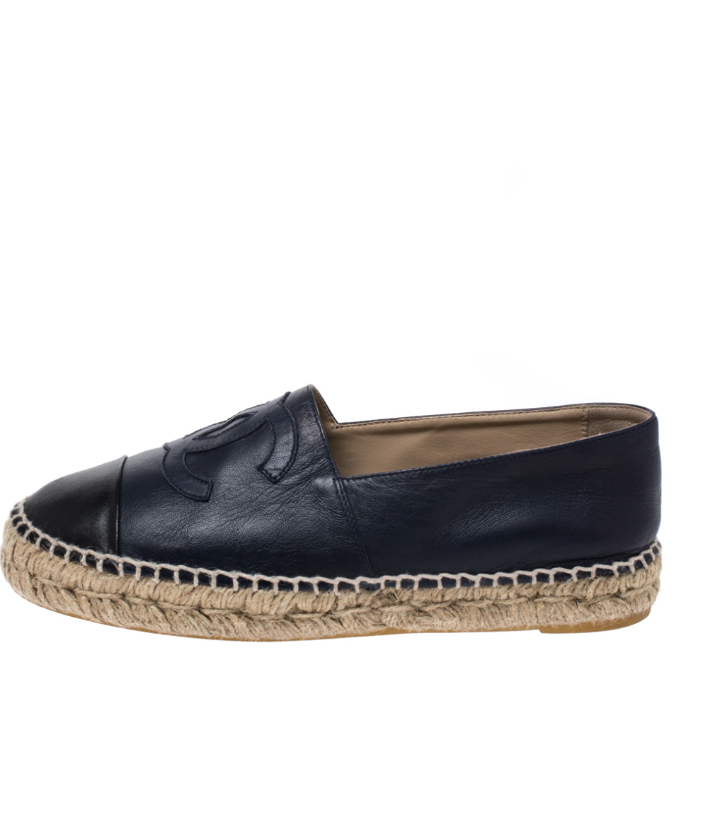 CHANEL CC LAMBSKIN ESPADRILLES
