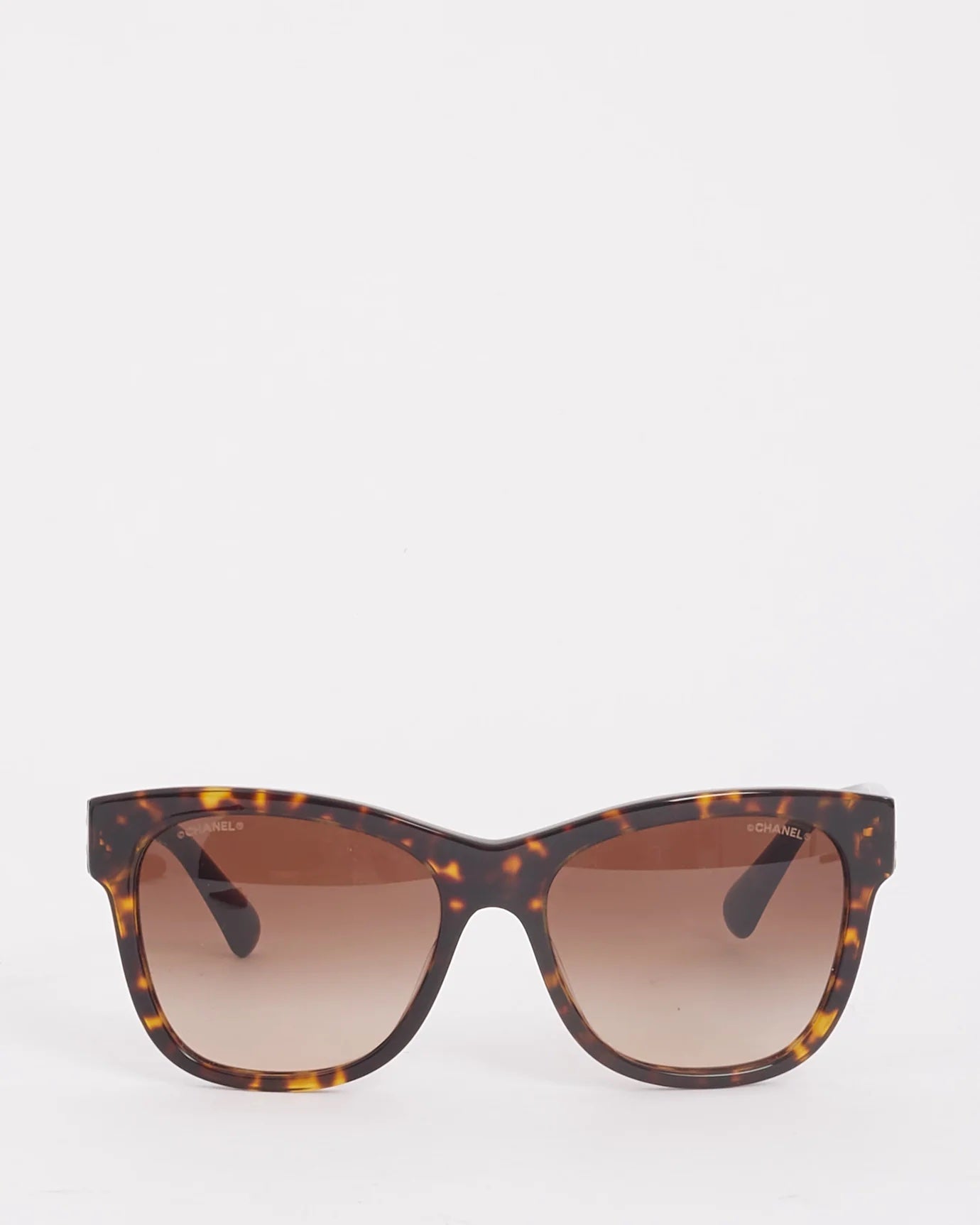 CHANEL TORTOISE ACETATE BUTTERFLY SUNGLASSES