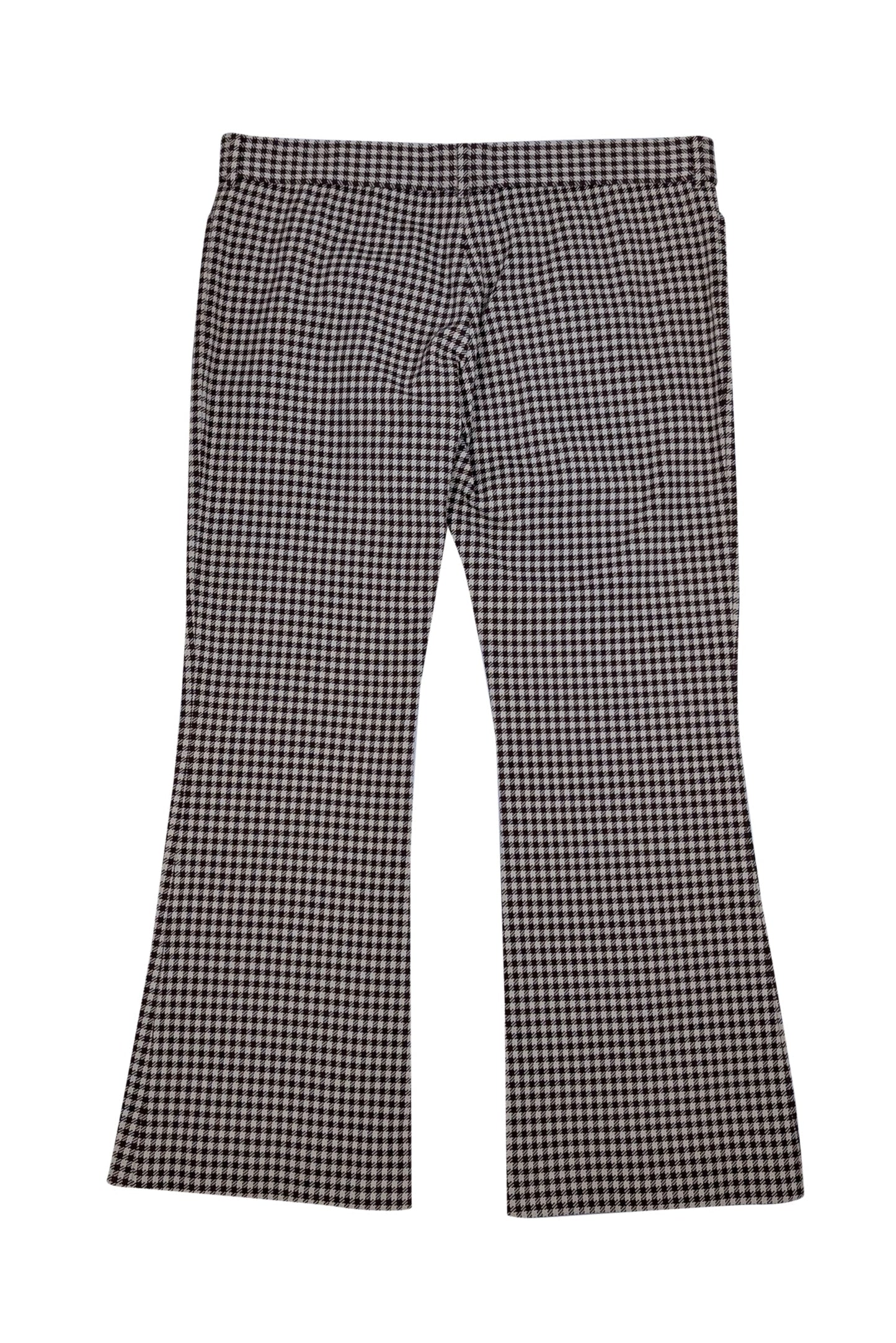 Luxury CELINE - Beige & Brown Plaid Pants Sz 12