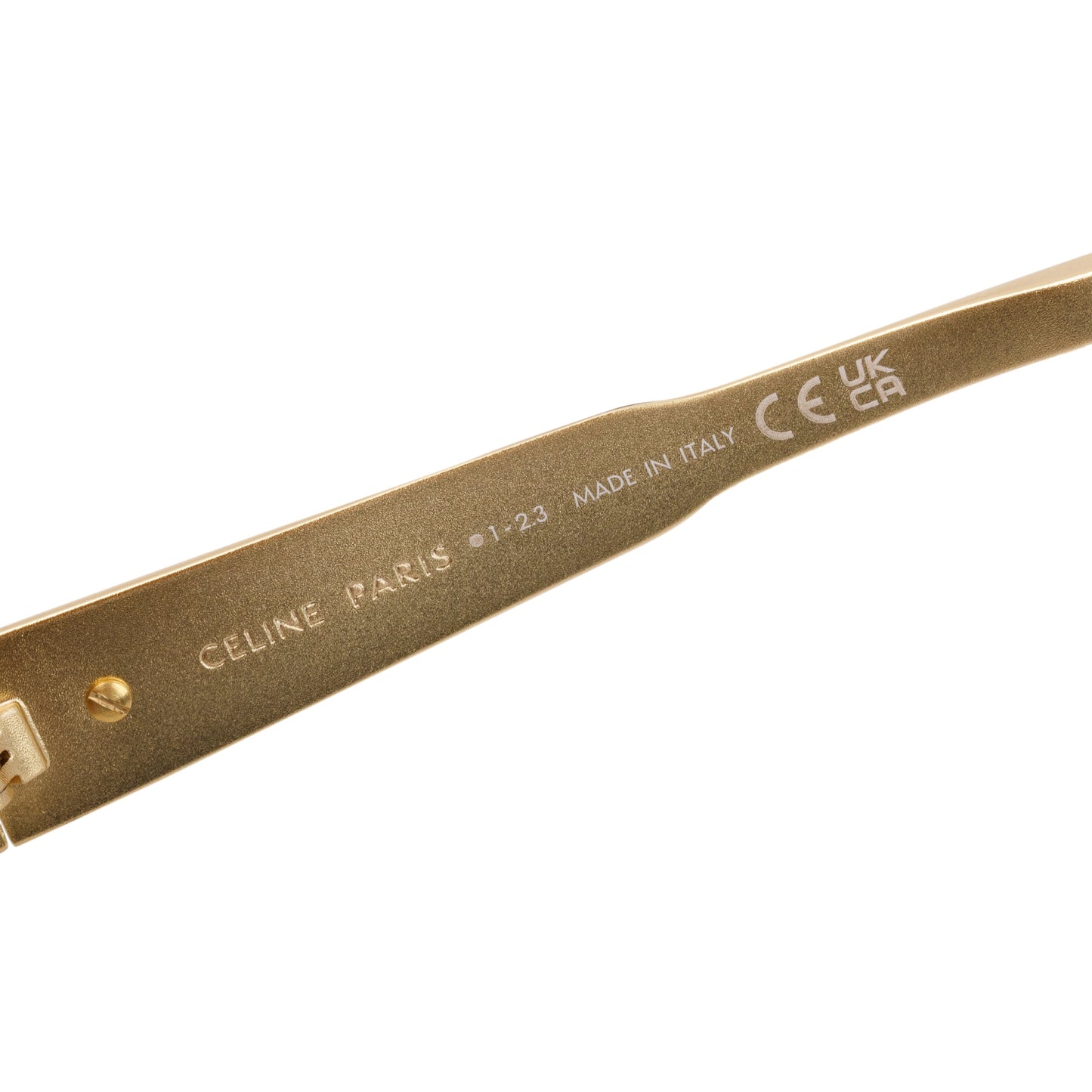 Celine CL401235U Gold-Tone Triomphe Metal 01 Oval Sunglasses