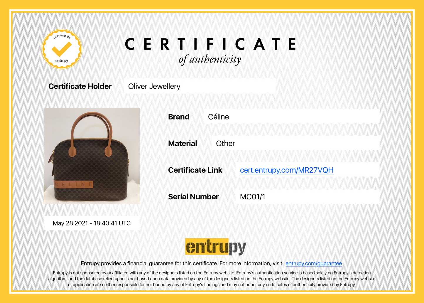 Celine Vintage Macadam Triomphe Dome Bag