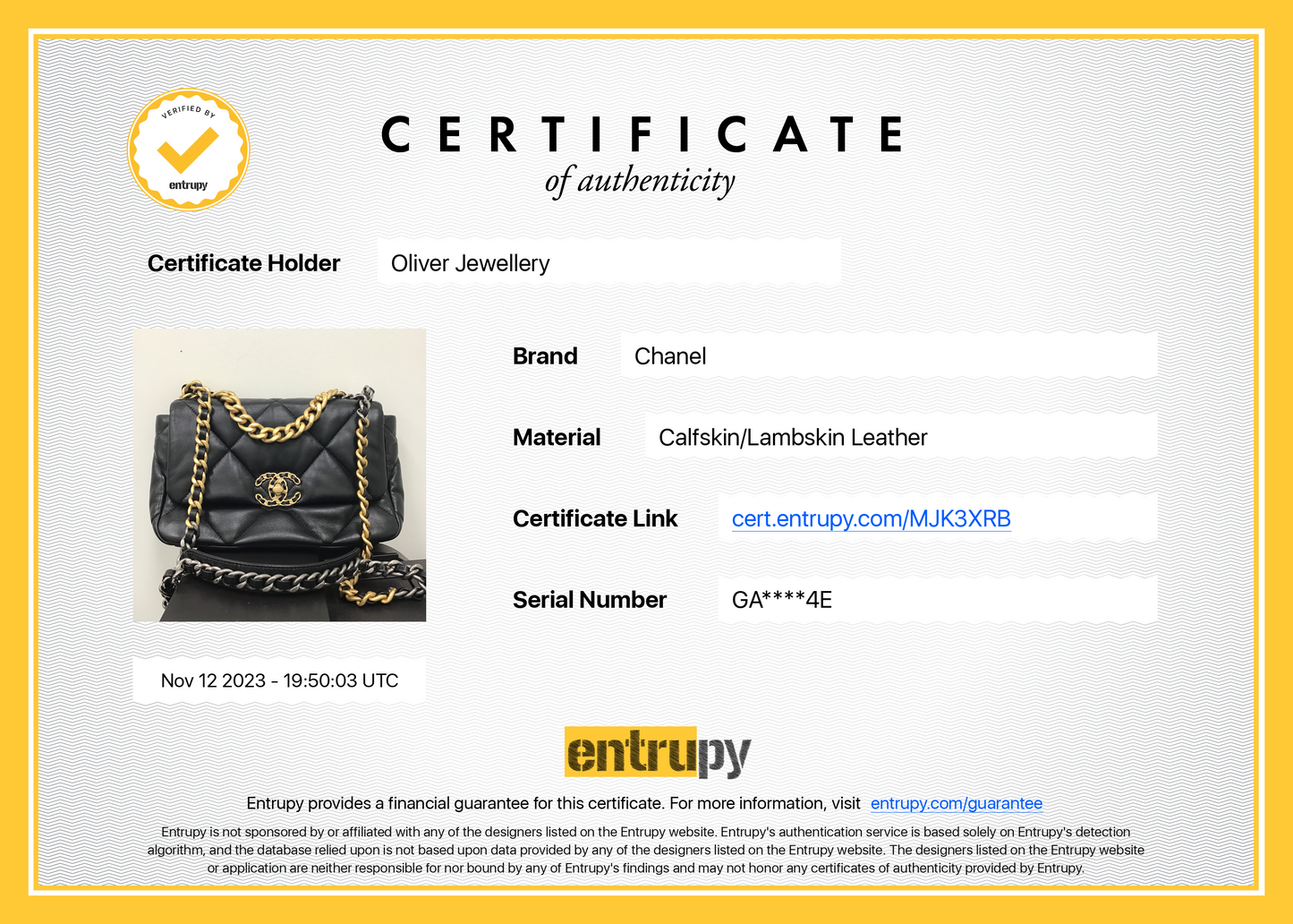 Chanel 2022 Black Lambskin Leather Medium 19 Flap Bag
