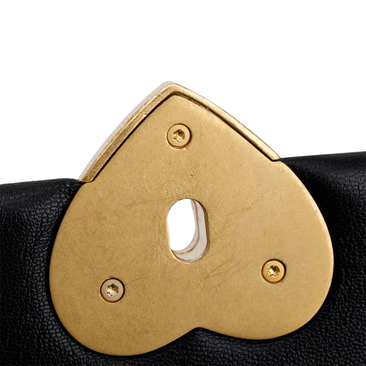 Chanel 2023 Black Quilted Lambskin Leather Small Heart Flap Bag