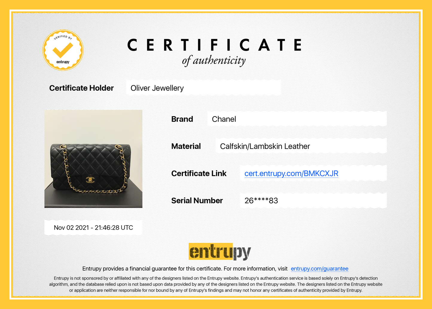 Chanel Black Lambskin Medium Classic Double Flap Bag