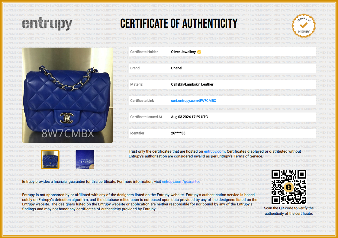 Chanel Blue Quilted Lambskin Leather Classic Square Mini Flap Bag
