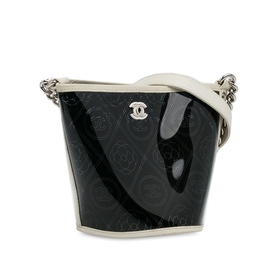 Chanel Crumpled Calfskin PVC Camellia Bucket (SHG-gZFHoM)