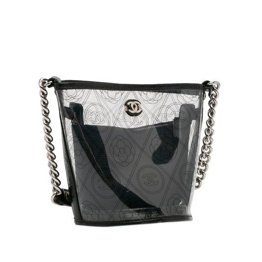 Chanel Crumpled Calfskin PVC Camellia Bucket (SHG-i0Pshh)