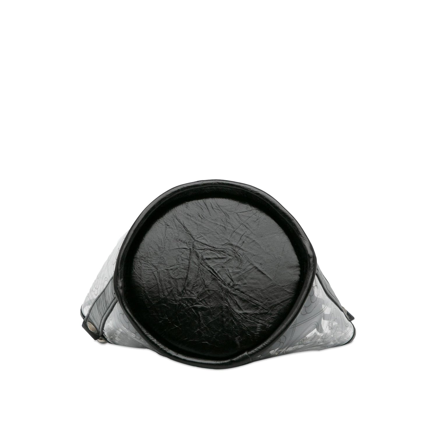 Chanel Crumpled Calfskin PVC Camellia Bucket