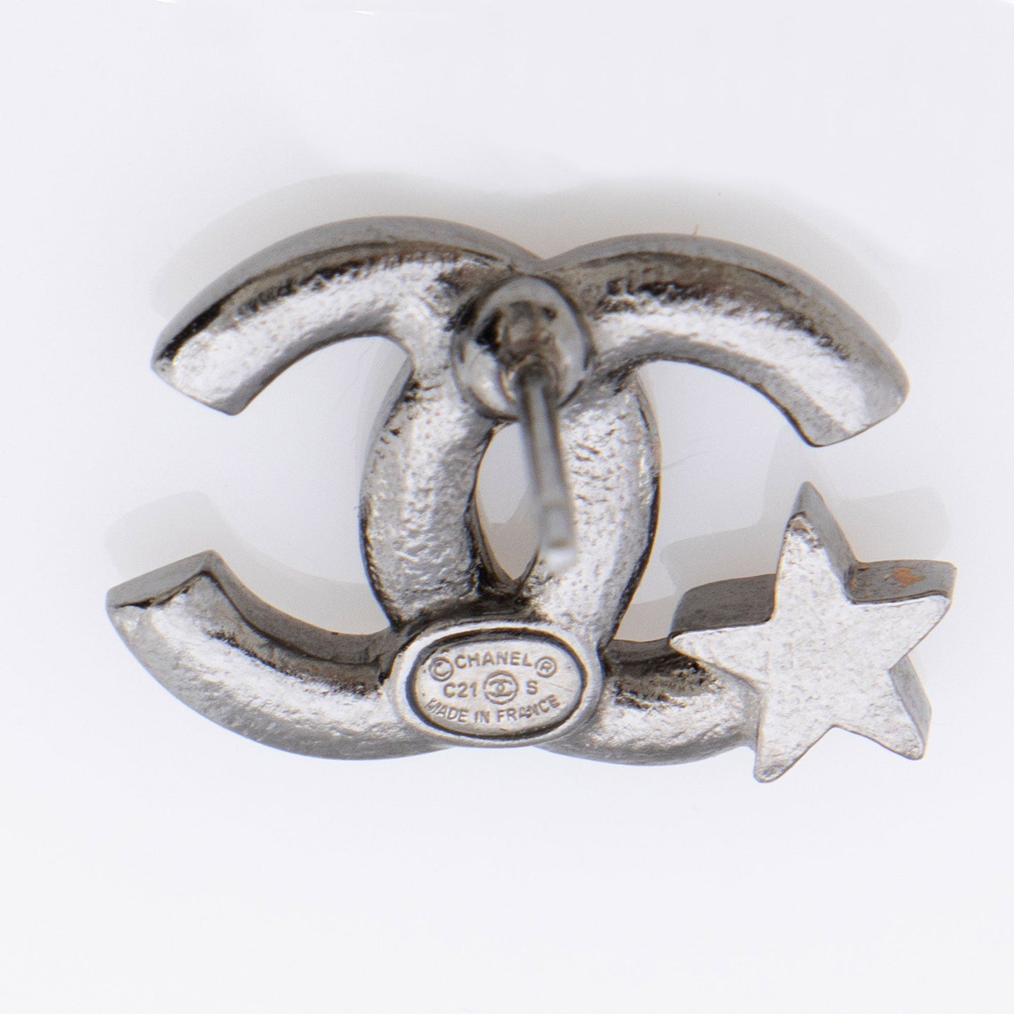 Chanel Crystal Star CC Stud Earrings (SHF-dkIPLL)