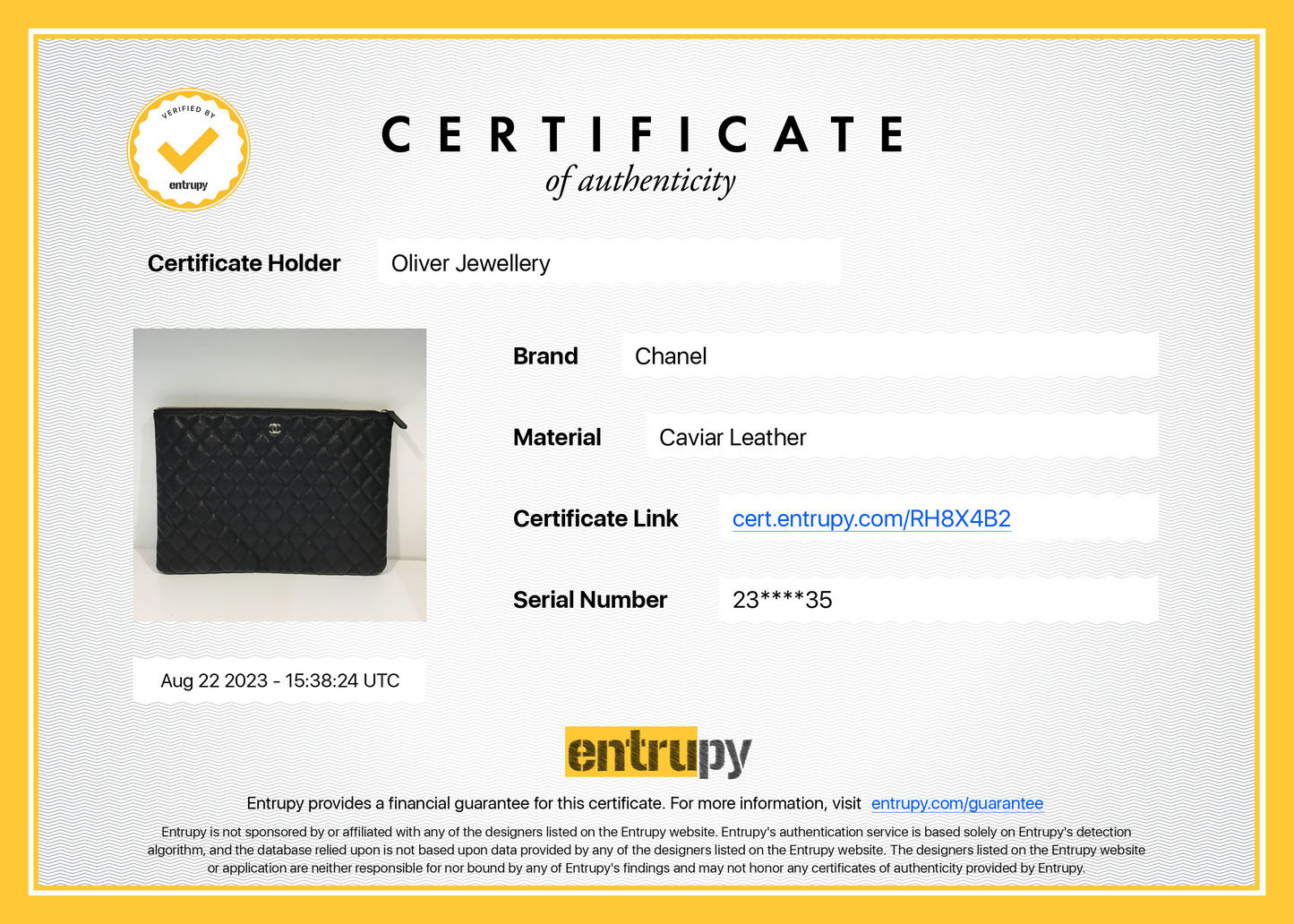 Chanel Large Quilted Caviar Leather O-Case Clutch
